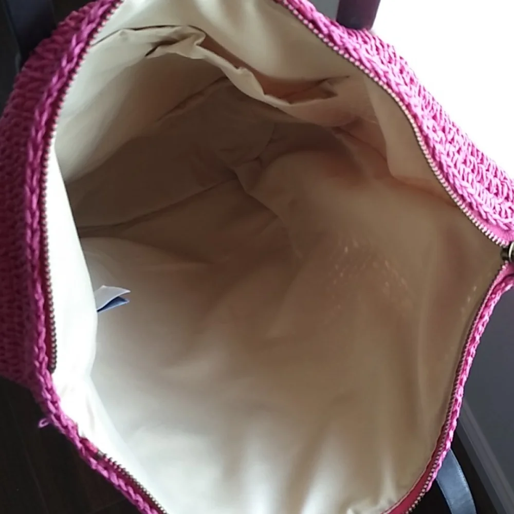 Gap pink‎ and orange crocheted bag
